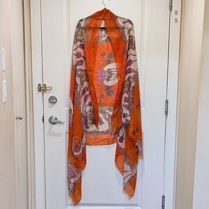 3/$30 EUC Ardene 40"x70" Massive Orange and Purple Sheer Scarf Wrap